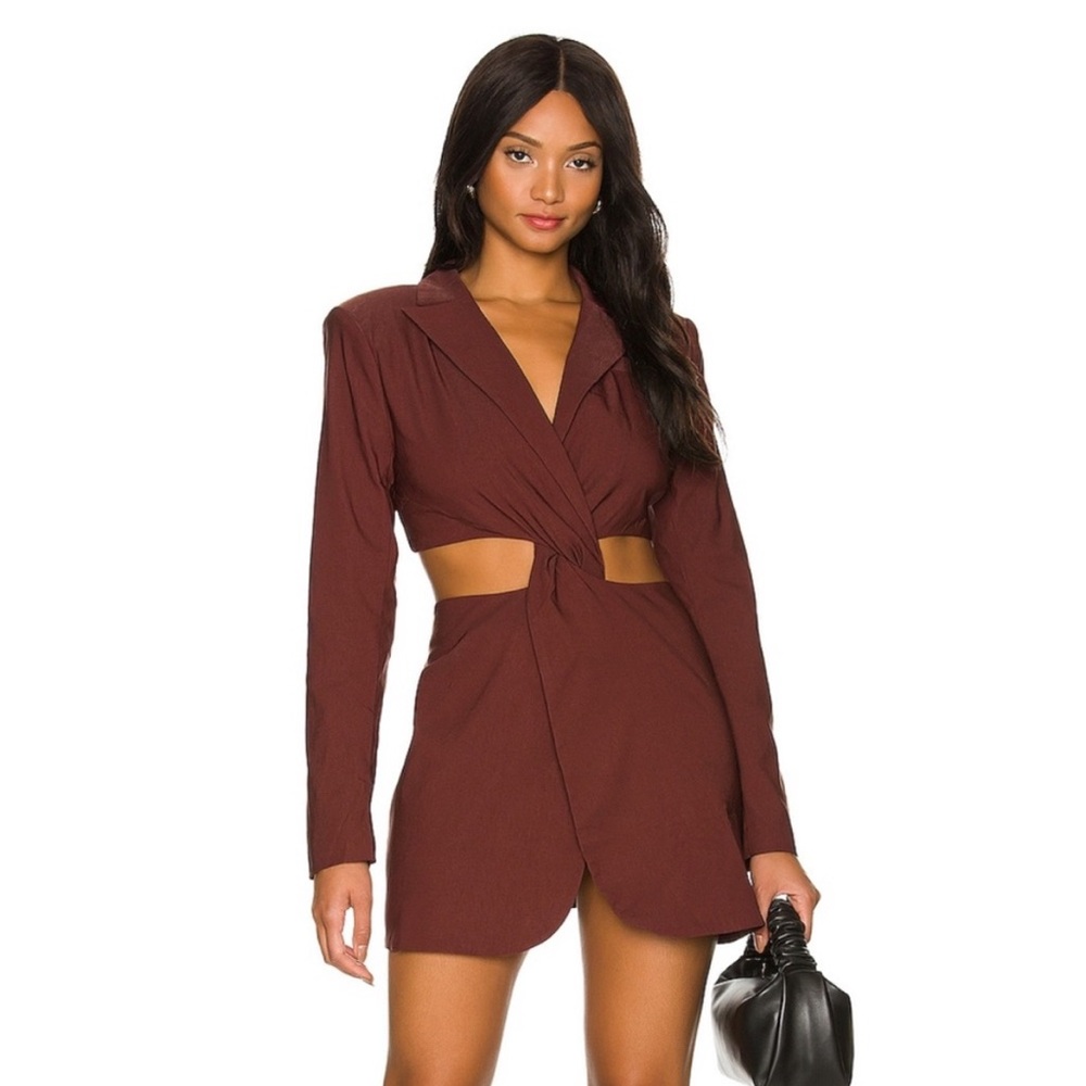 NWT NBD Cutout Maroon Blazer Dress Sz Small